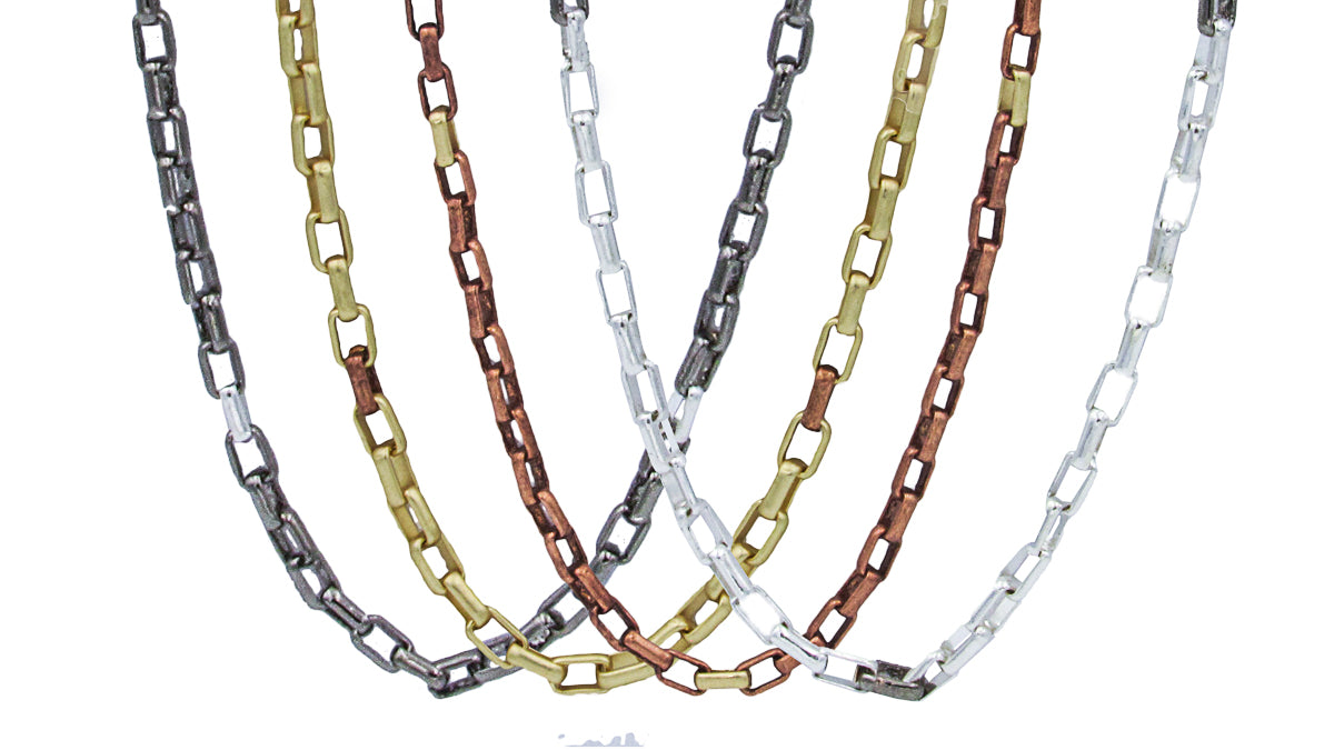 Mixed Metal Round Box Chain Necklace Necklaces Oh, Heart!