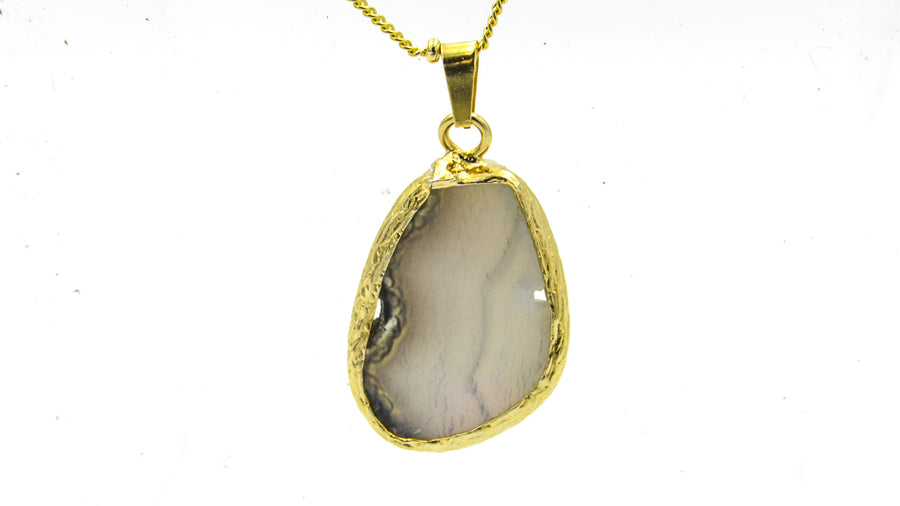 One-of-a-Kind Gold Dipped Gemstone Pendant Necklaces Necklaces Oh, Heart!