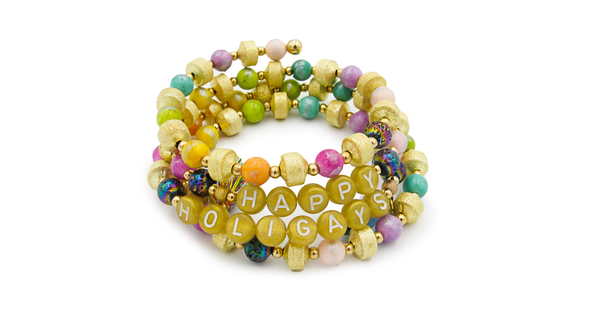Happy Holigays to You Memory Wire Bracelet Bracelets Oh, Heart!