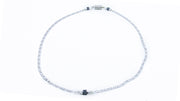 Silver Chain Necklace with Hematite Cube Necklaces Oh, Heart!