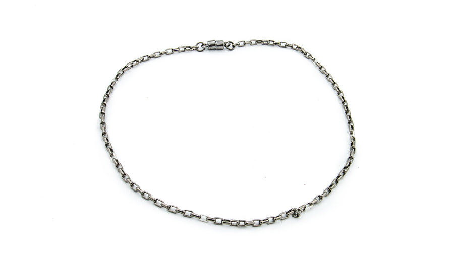 Mixed Metal Round Box Chain Necklace Necklaces Oh, Heart!