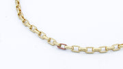 Mixed Metal Round Box Chain Necklace Necklaces Oh, Heart!