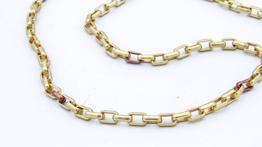 Mixed Metal Round Box Chain Necklace Necklaces Oh, Heart!