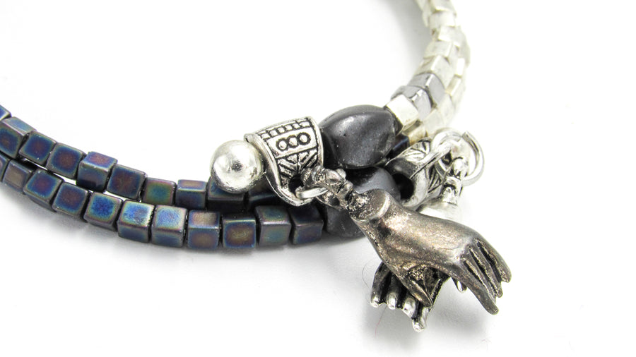 Hand-Holding Memory Wire Bracelet Bracelets Oh, Heart!