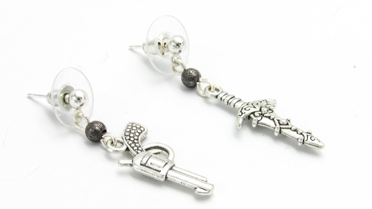 Mismatched Knife & Firearm Earring Set Earrings Oh, Heart!