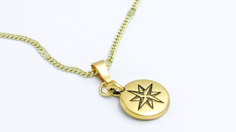 Compass Charm Double Strand Necklace Set Necklaces Oh, Heart!