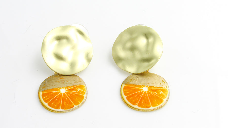 Orange Charm Dangle Earrings Earrings Oh, Heart!