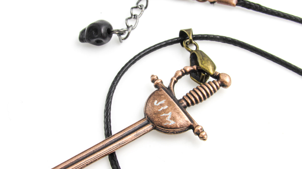 Carved Sword Pendant Necklace Necklaces Oh, Heart!
