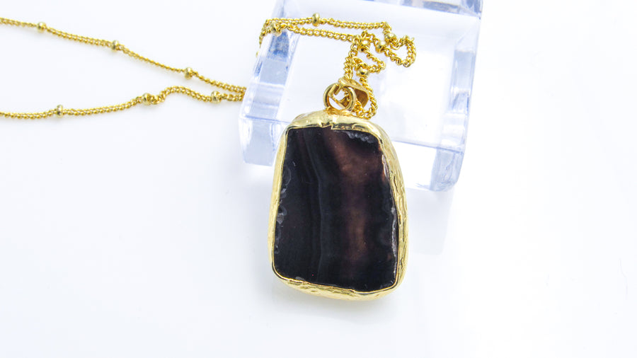 One-of-a-Kind Gold Dipped Gemstone Pendant Necklaces • Necklaces • Oh, Heart!