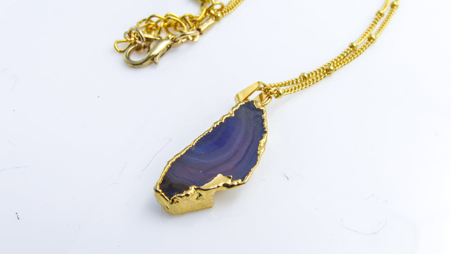 One-of-a-Kind Gold Dipped Gemstone Pendant Necklaces • Necklaces • Oh, Heart!