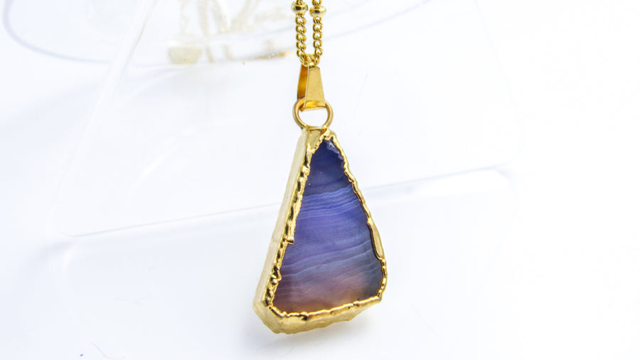 One-of-a-Kind Gold Dipped Gemstone Pendant Necklaces • Necklaces • Oh, Heart!