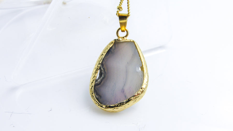 One-of-a-Kind Gold Dipped Gemstone Pendant Necklaces • Necklaces • Oh, Heart!