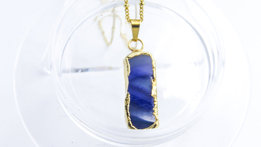 One-of-a-Kind Gold Dipped Gemstone Pendant Necklaces • Necklaces • Oh, Heart!