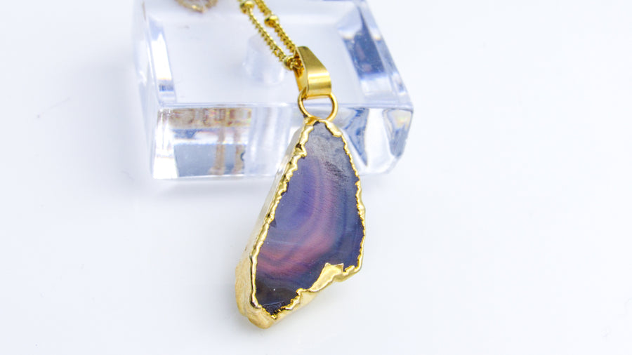 One-of-a-Kind Gold Dipped Gemstone Pendant Necklaces • Necklaces • Oh, Heart!