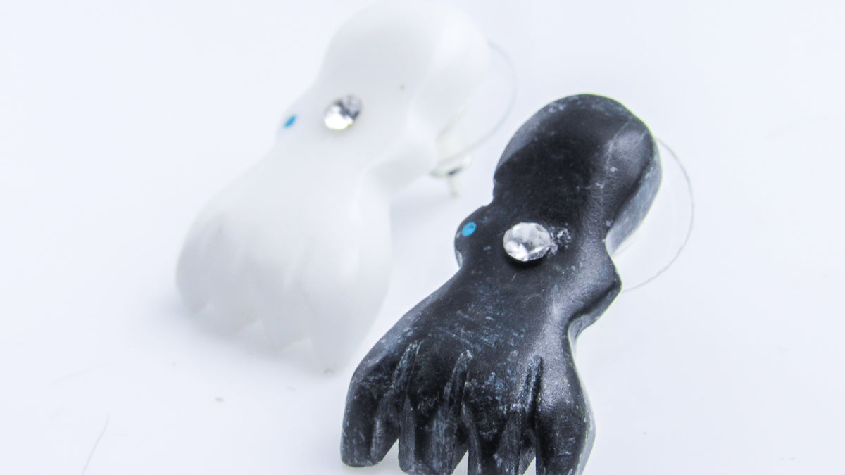 Squid or Octopus Zuni Charm Stud Earrings Earrings Oh, Heart!