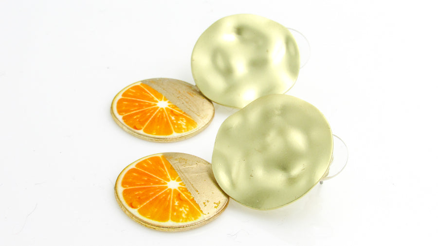 Orange Charm Dangle Earrings Earrings Oh, Heart!