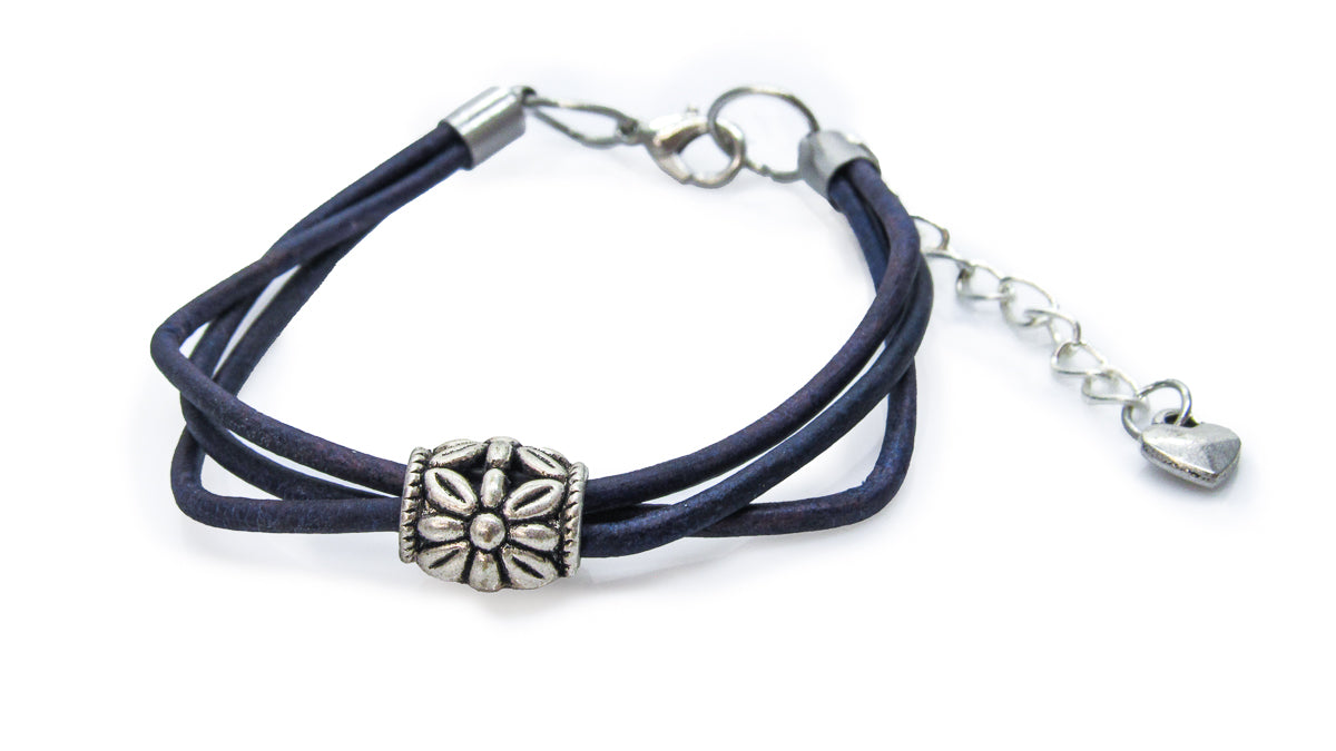 Bold Color Three Strand Leather Bracelet Bracelets Oh, Heart!