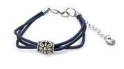 Bold Color Three Strand Leather Bracelet Bracelets Oh, Heart!