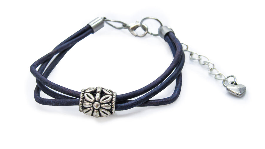 Bold Color Three Strand Leather Bracelet Bracelets Oh, Heart!