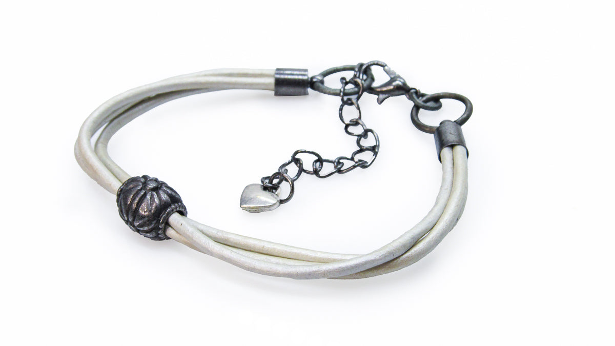 Bold Color Three Strand Leather Bracelet Bracelets Oh, Heart!