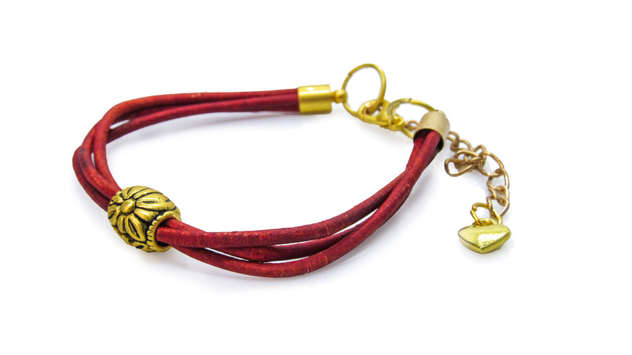 Bold Color Three Strand Leather Bracelet Bracelets Oh, Heart!