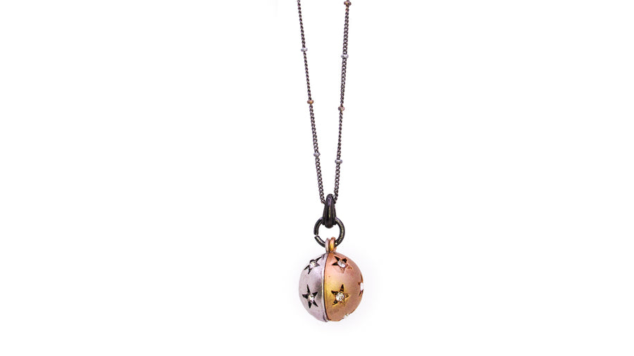 Mixed Metal Star Pendant Satellite Necklace Necklaces Oh, Heart!
