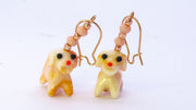 Lampwork Dog Charm Dangle Earrings Earrings Oh, Heart!