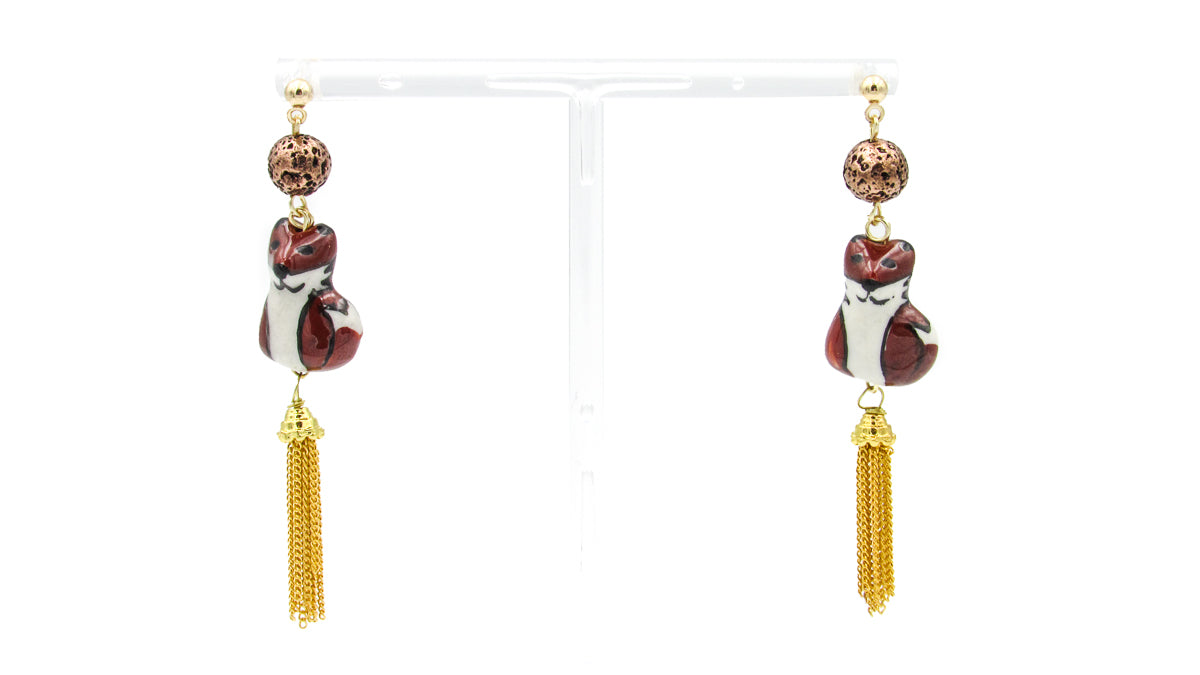 Fox and Tassel Bohemian Dangle Earrings Earrings Oh, Heart!