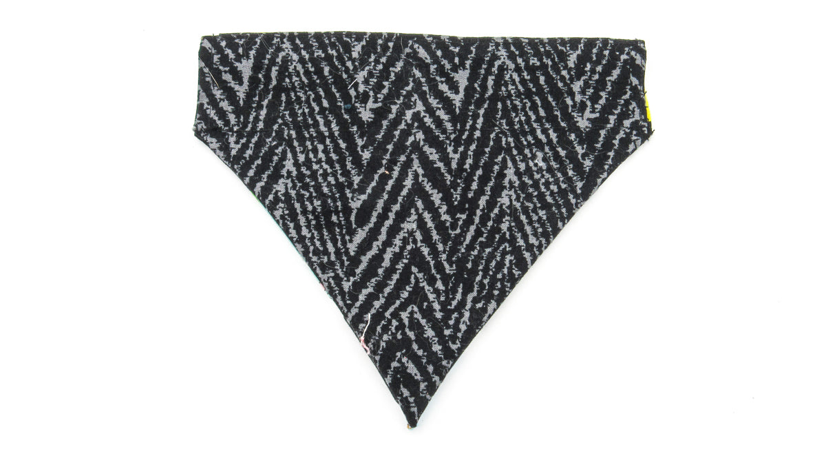 Black and White Pattern Reversible Pet Bandana Pet Bandana Oh, Heart!