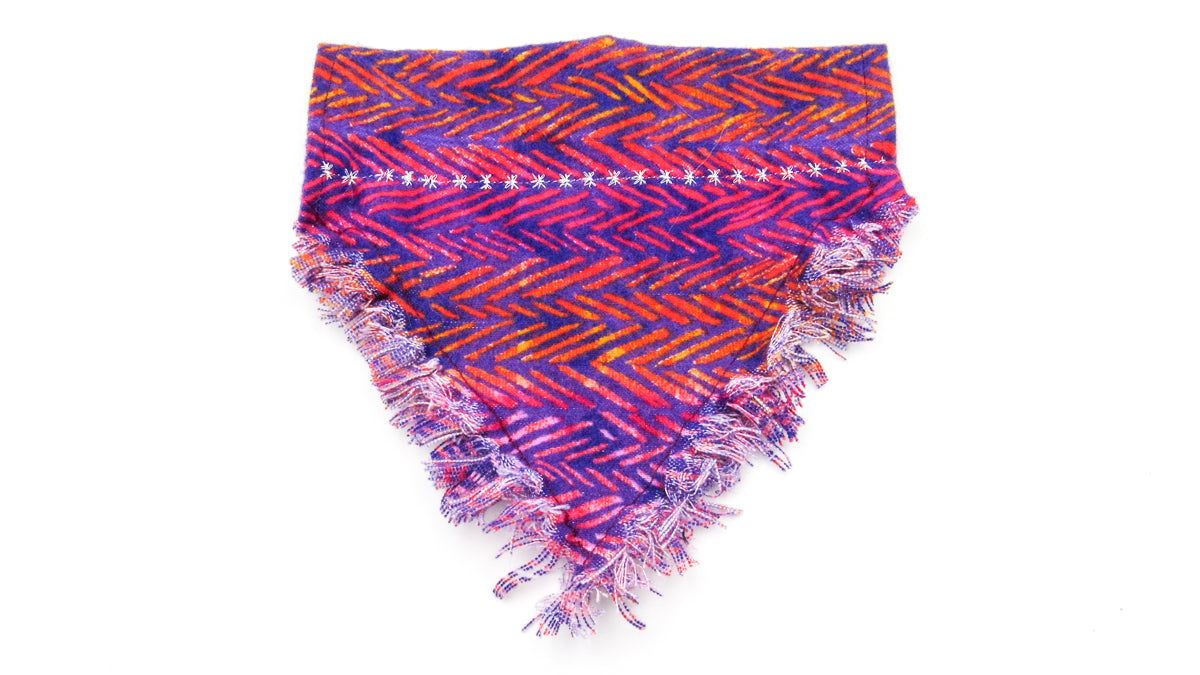 Purple Flannel Pet Bandana Pet Bandana Oh, Heart!
