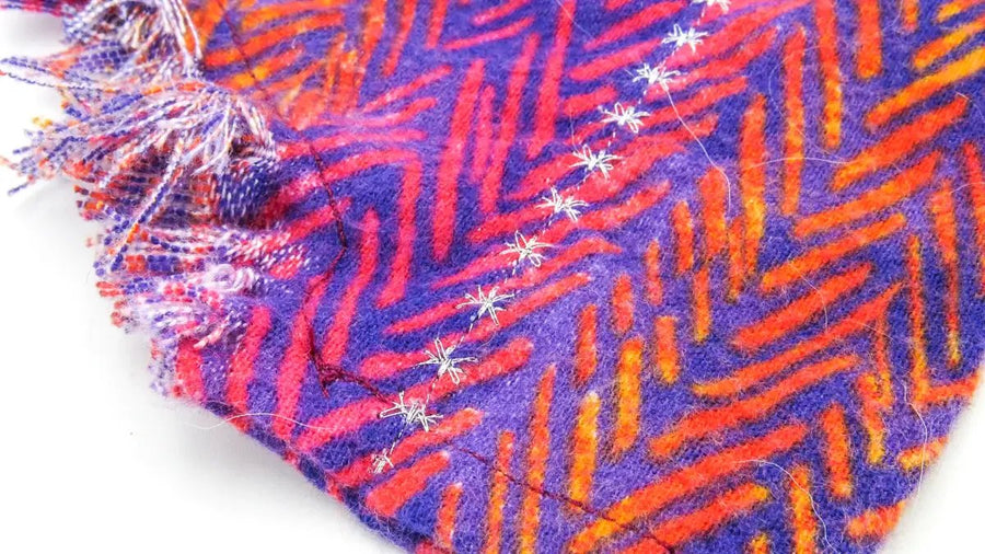 Purple Flannel Pet Bandana Pet Bandana Oh, Heart!