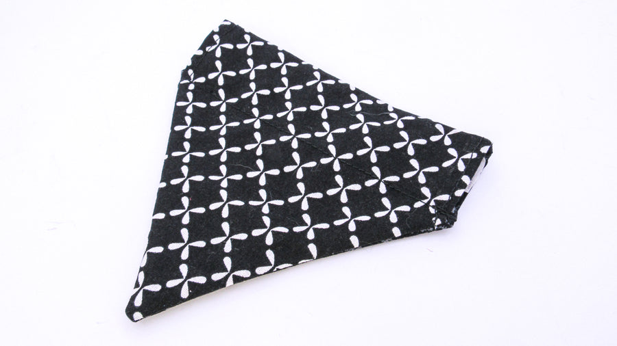 Black and White Pattern Reversible Pet Bandana Pet Bandana Oh, Heart!