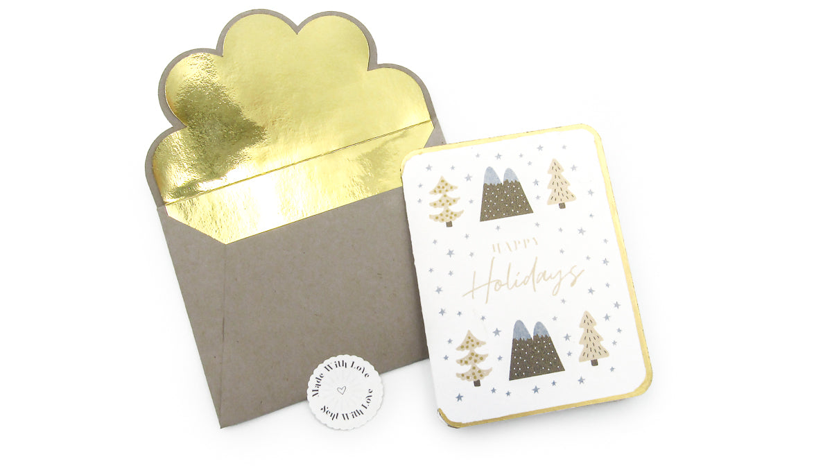 Natural Theme Illustrated Holiday Greeting Cards Set •  Greeting & Note Cards • Oh, Heart!