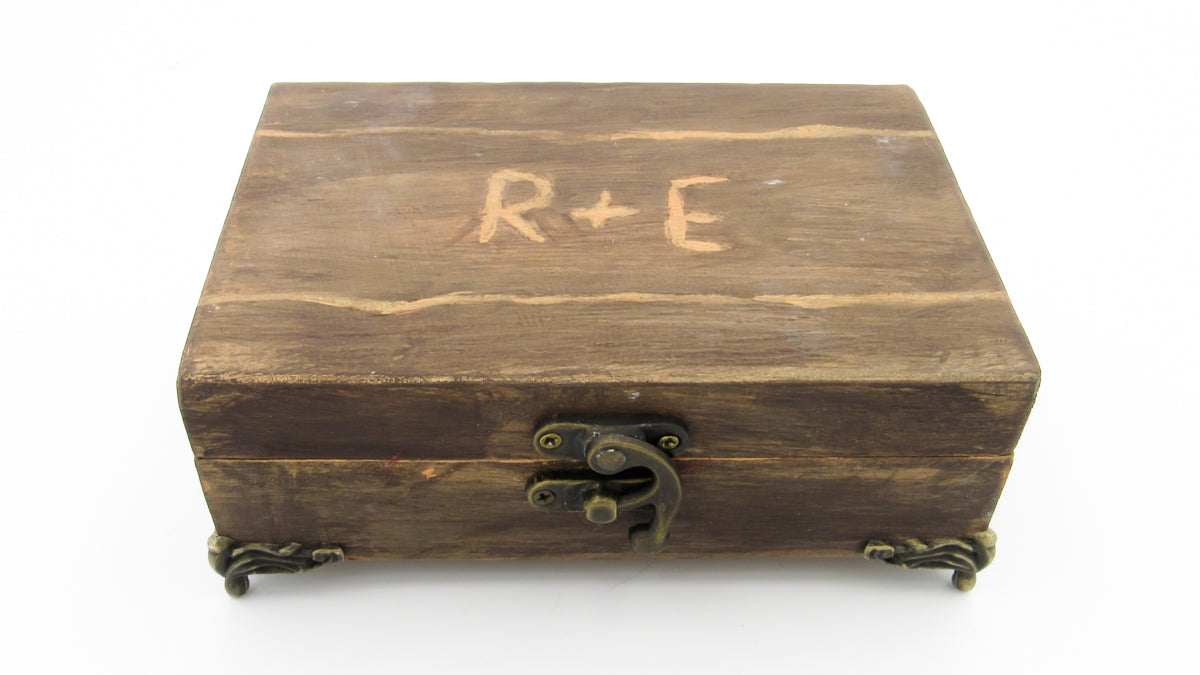 R+E Carved Wooden Trinket Chest Storage Chests Oh, Heart!