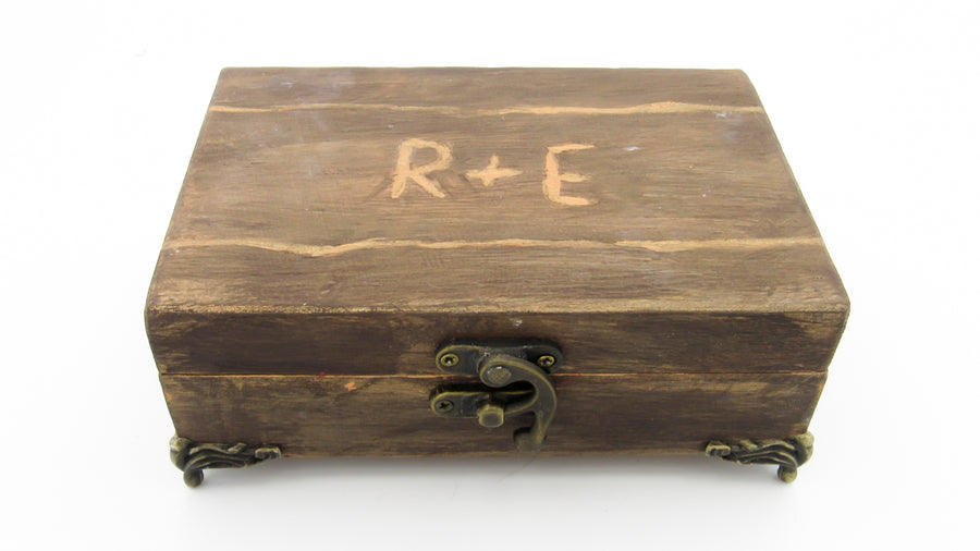R+E Carved Wooden Trinket Chest Storage Chests Oh, Heart!