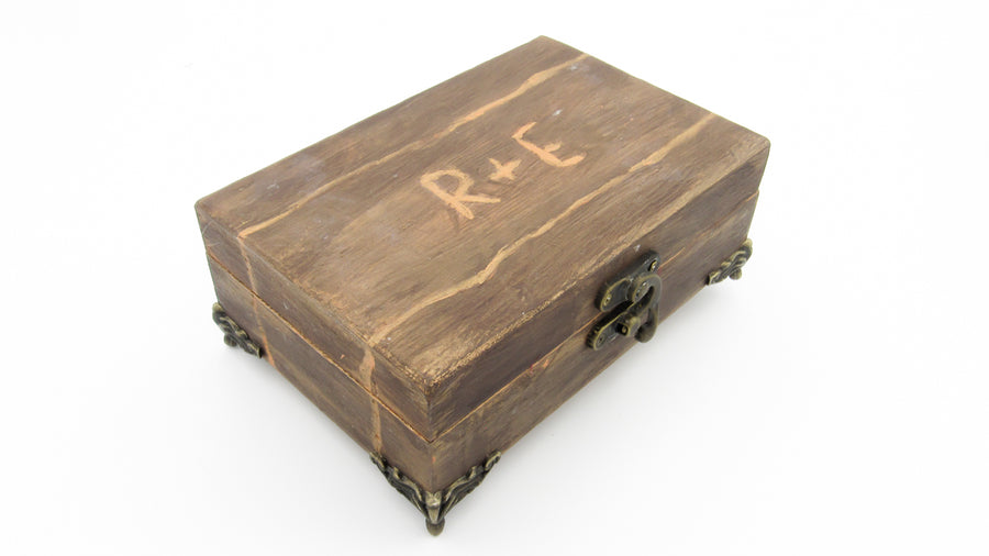 R+E Carved Wooden Trinket Chest Storage Chests Oh, Heart!