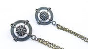 Antique Nautical Compass Lapel Pins Collar Chain collar chain Oh, Heart!