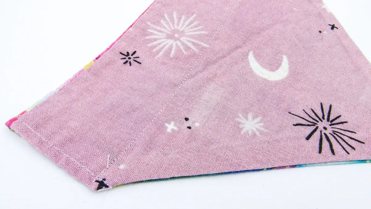 Pink Nebula Space Theme Reversible Pet Bandana Pet Bandana Oh, Heart!