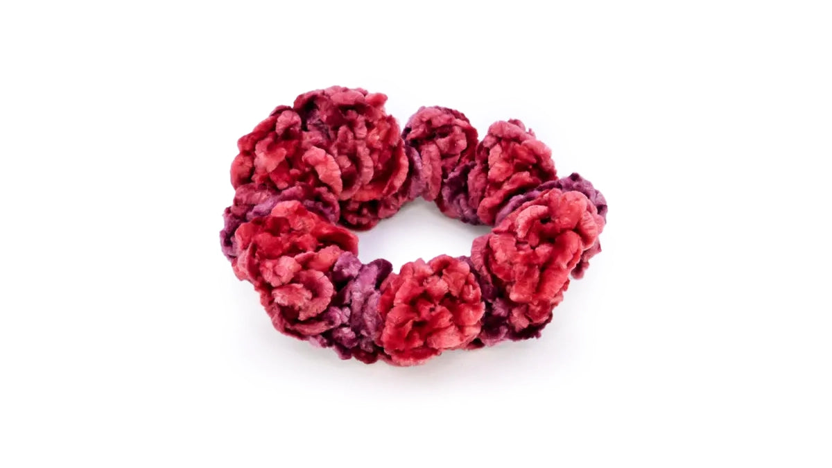 Crushed Velvet Crochet Scrunchies Ponytail Holders Oh, Heart!