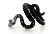 Black and Silver Snake Adjustable Ring Ring Oh, Heart!