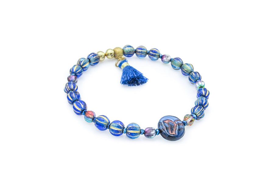 Blue Bird Memory Wire Bracelet Bracelets Oh, Heart!