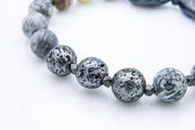Black Pearls and Grey Stones Stretch Bracelet Bracelets Oh, Heart!