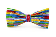 Colorful Rainbow Stripe Vintage Pattern Bow Tie