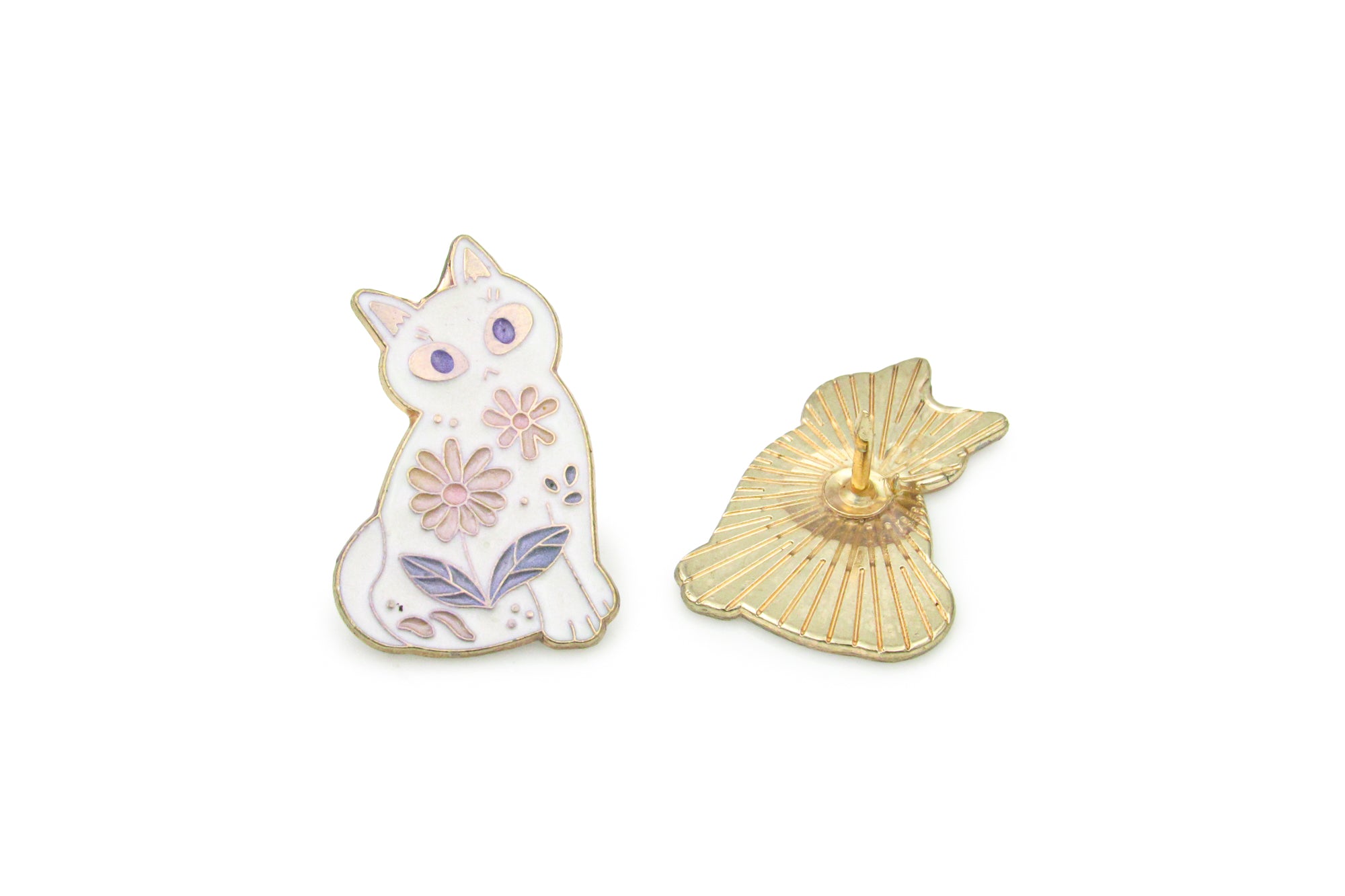 Iridescent Cat Enamel Pin Pin Oh, Heart!