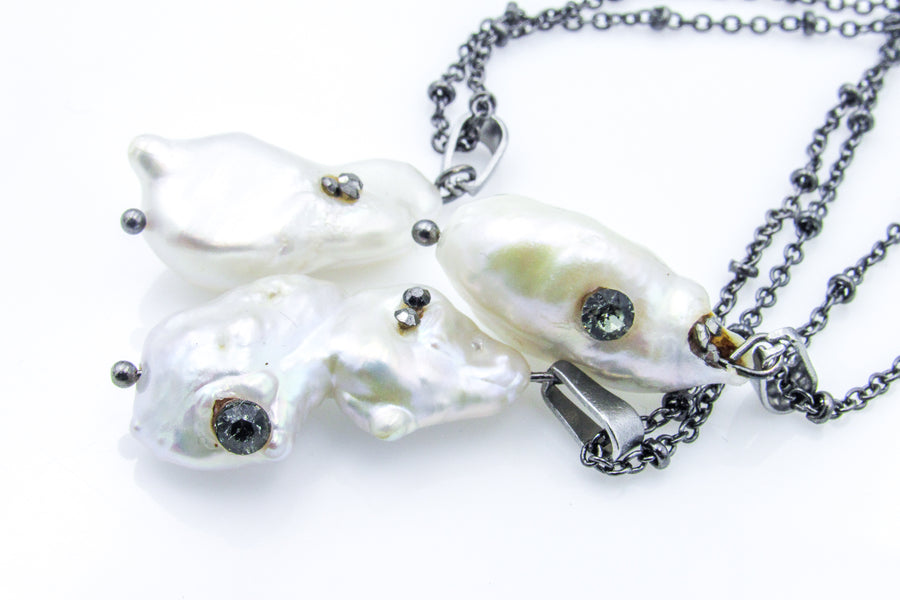 One Of A Kind Baroque Pearl Drop Necklace