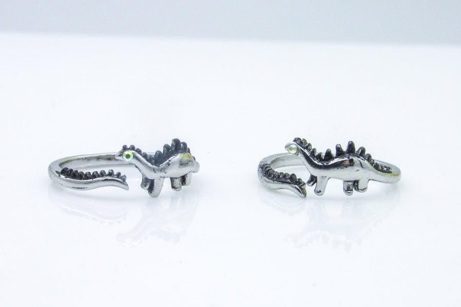Adjustable Dinosaur Ring with Rhinestone Eye
