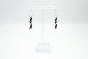 Black and Silver DNA Dangle Earrings