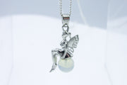 Fairy Pendant on Silver Chain Necklace