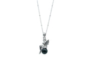 Fancy Jasper Fairy Pendant on Silver Chain Necklace