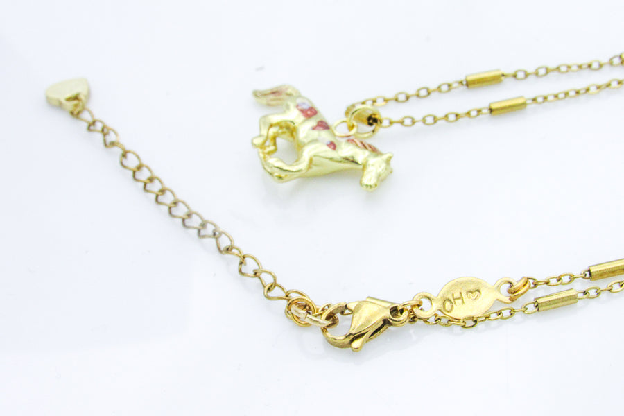 Hand-Painted Horse Pendant Necklace